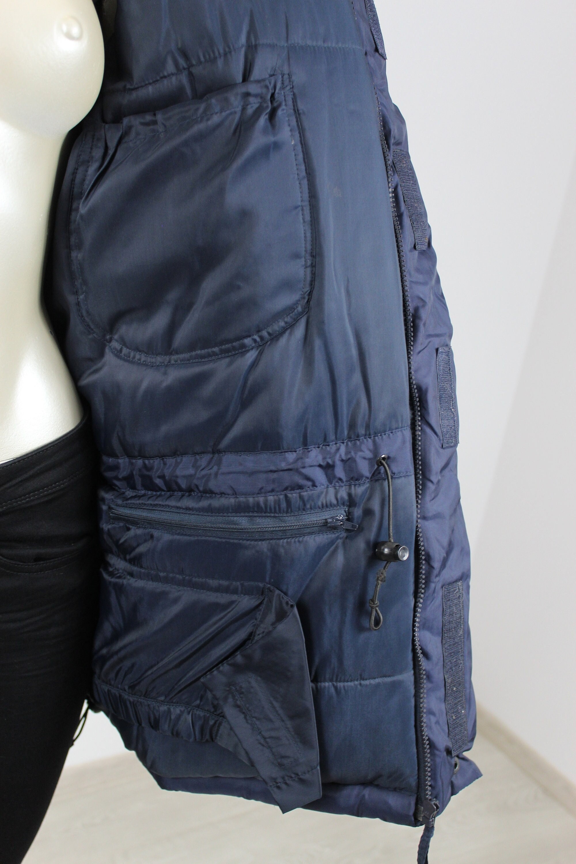 SOUTHPOLE Jacket 90s Puffer Jacket Navy Blue Zip up Goose SOUTHPOLE Jacket 90s Puffer Jacket Navy Blue Zip up Goose