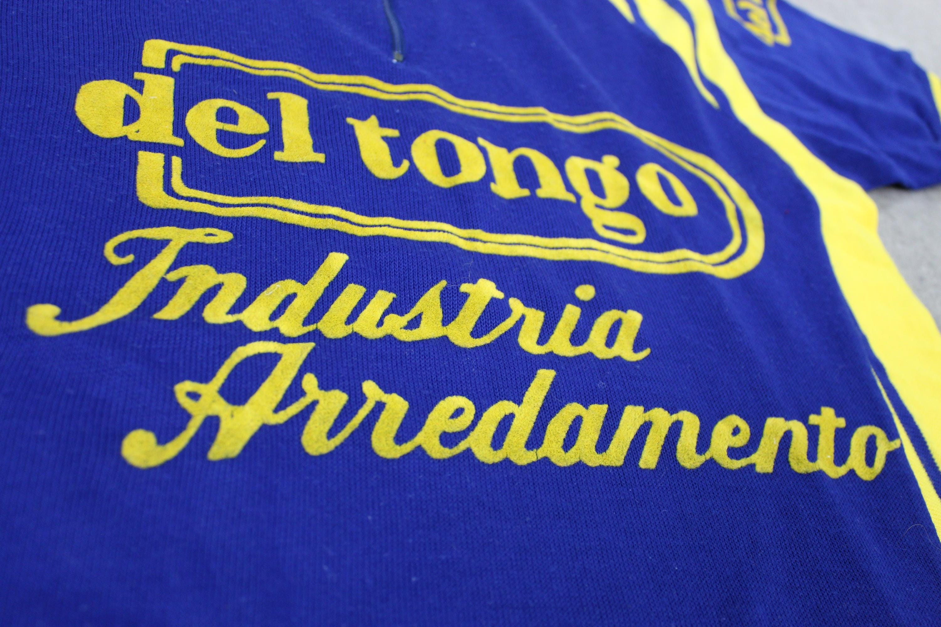 DEL TONGO サイクリングジャージ 80年代 バイクシャツ ブルー イエロー