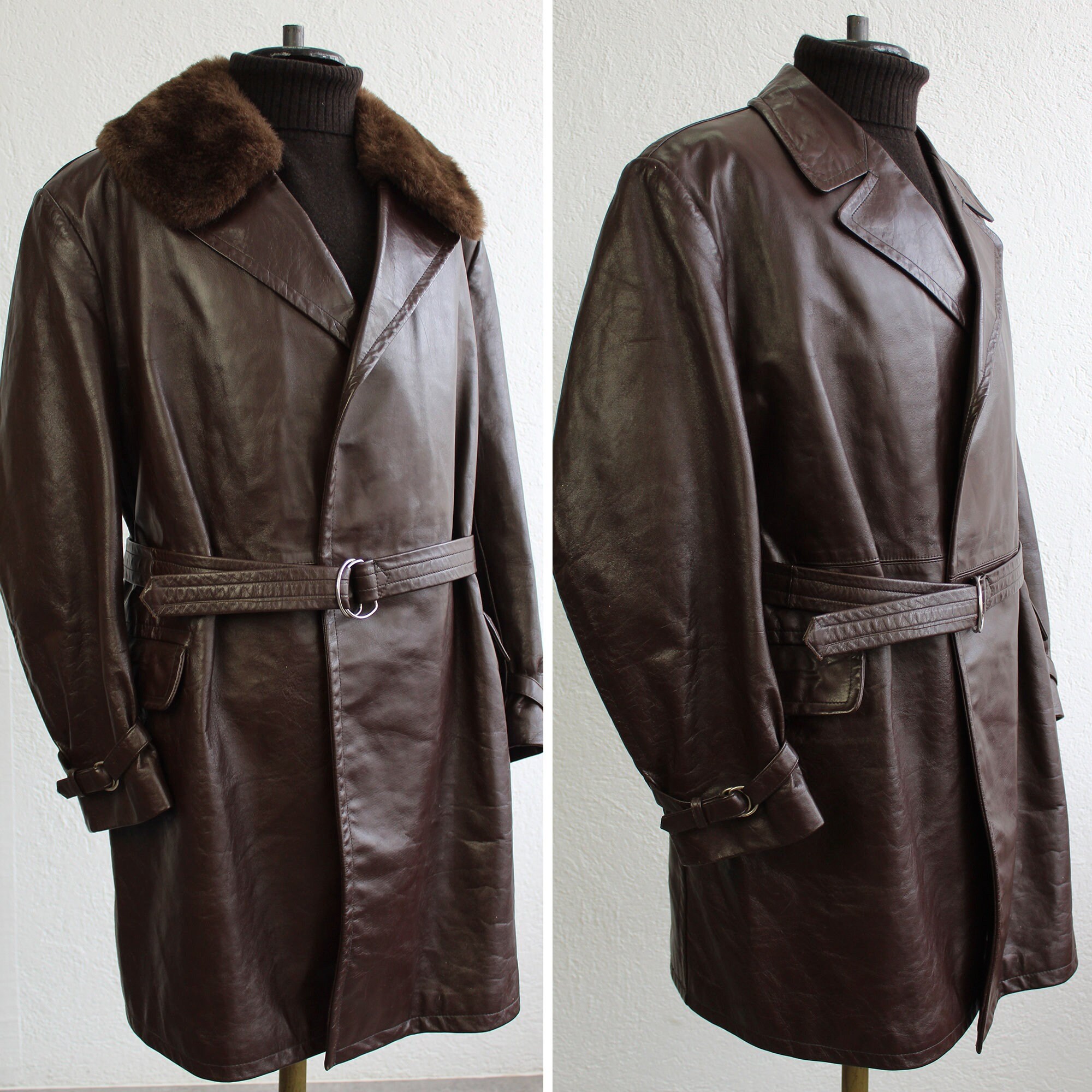 Ww2 German Leather Trench Coat - Etsy Ww2 German Leather Trench Coat - Etsy