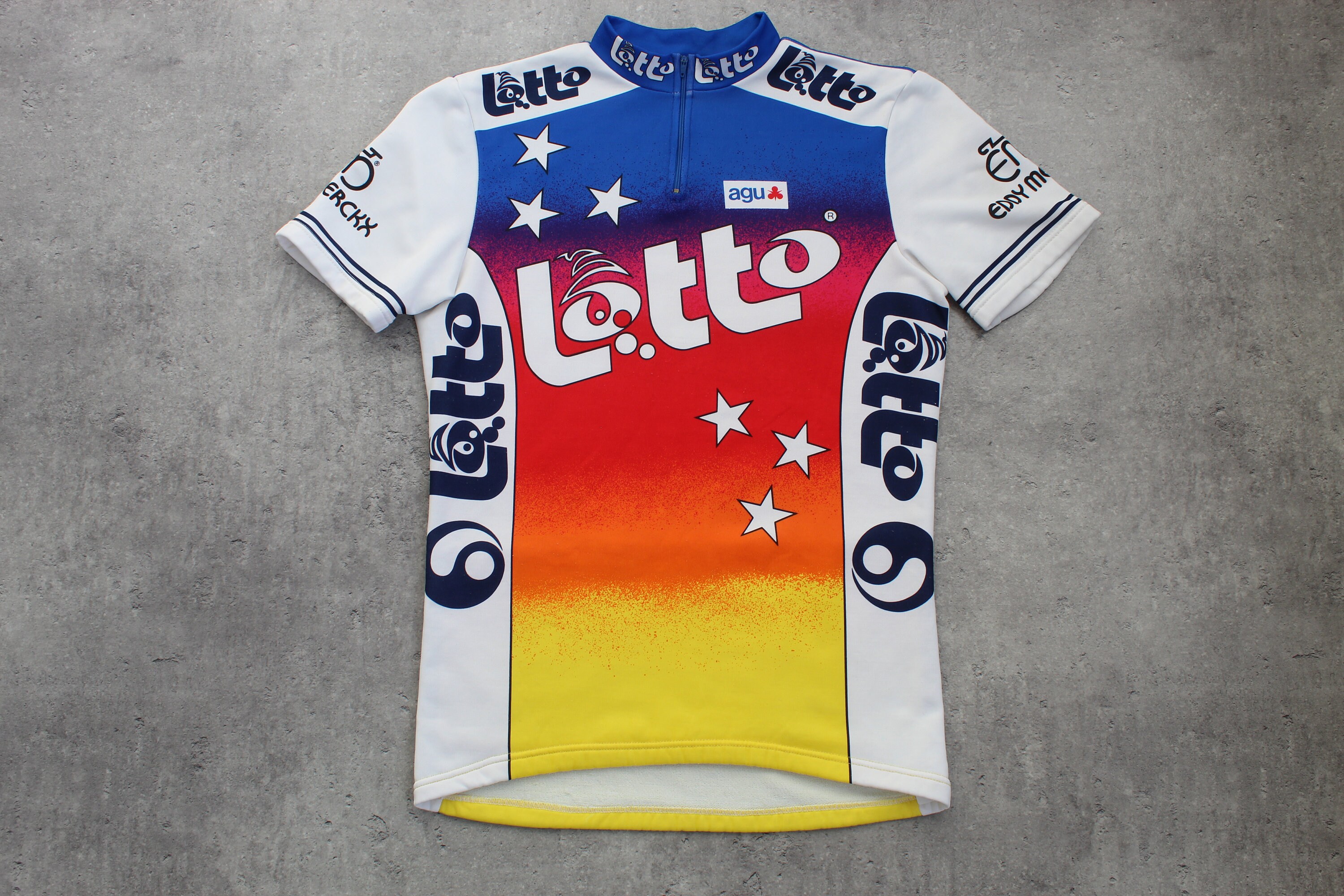 Lotto Eddy Merckx Cycling Jersey 80s Bike Shirt Men's Large