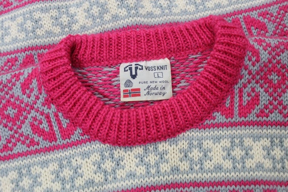 Maglione lavorato a maglia grosso norvegese in lana maglione