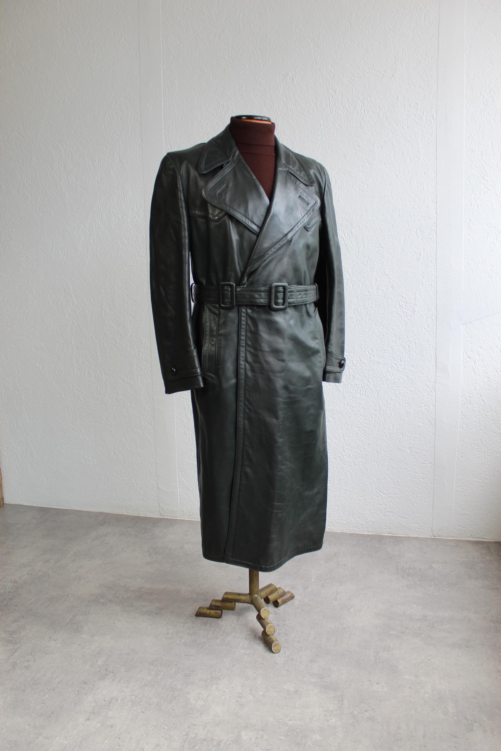 Ww2 German Leather Trench Coat - Etsy