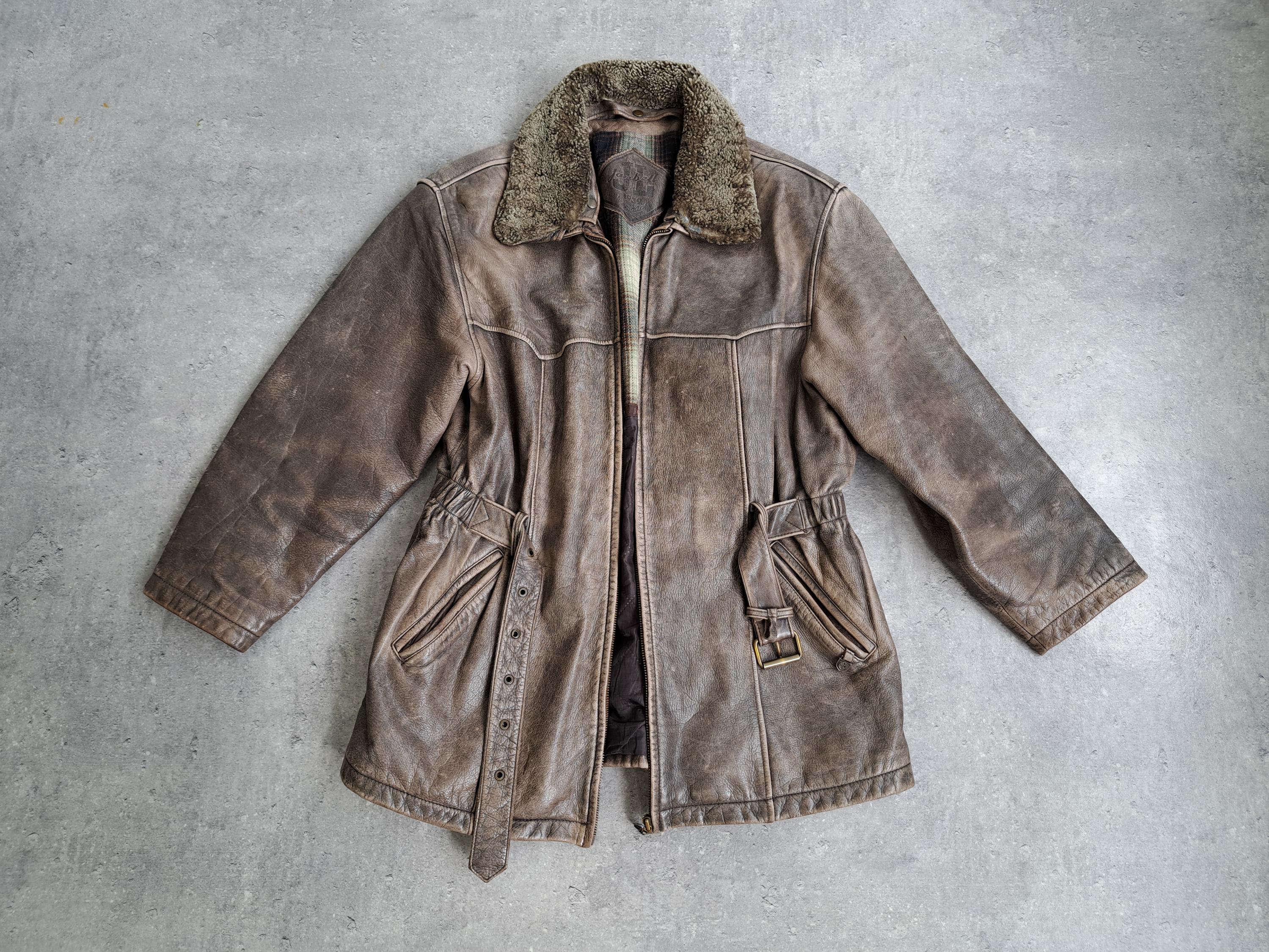 DIESEL archive long leather coat y2k ファー DIESEL archive long leather coat y2k ファー