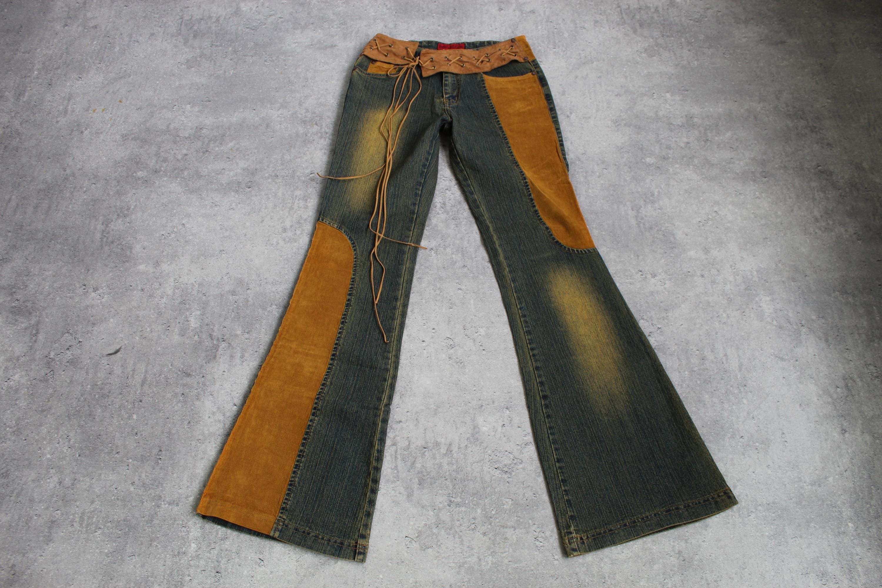 パンツ 70s Levi's Corduroy Patchwork Flare 70s Levi Corduroy Bellbottoms - Etsy