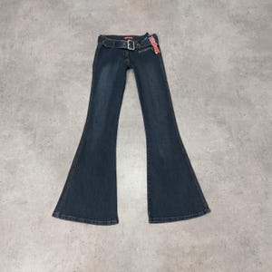 Pantalon Femme MISS SIXTY - Jean Jambe Évasée Bleu Foncé Taille 29, Style Flare