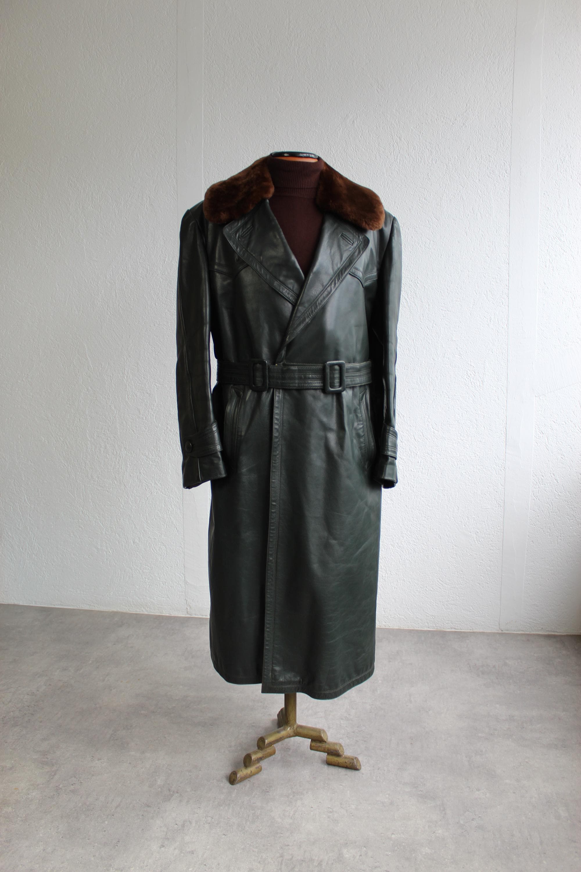 【サト】Germany Longcoat Vintage サト】Germany Longcoat Vintage Mens Black German Military