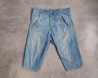 Levi&#39;s Engineered Culottes Shorts Jeans Relaxed Vintage Denim Pants Bermuda Jorts Twisted Jeans Wide leg Baggy fit Size Medium / Large