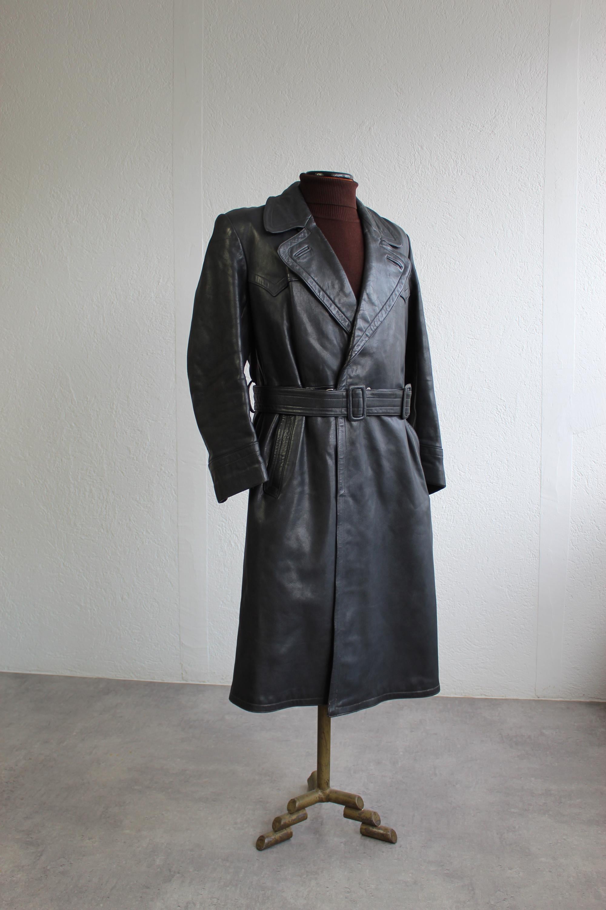 Ww2 German Leather Trench Coat - Etsy