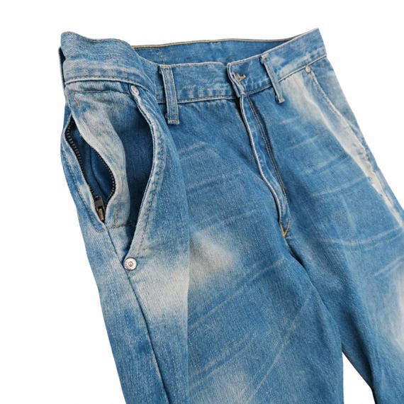 Y2K Levis Engineered Jeans Wide Leg Washed Denim Side Zip Pocket