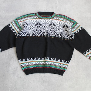 Vintage Nordic Wool Sweater - Etsy