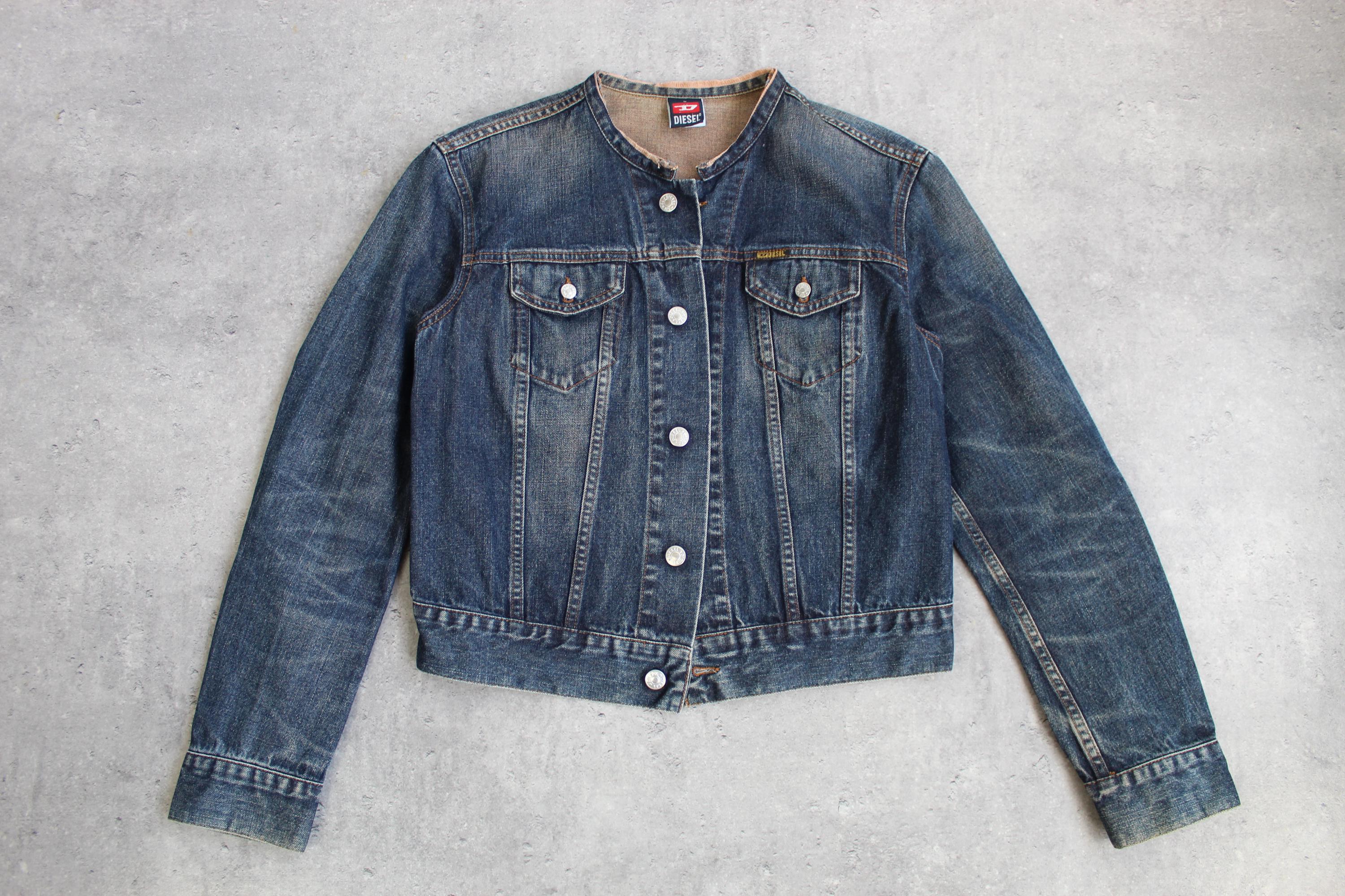 Vintage Y2K Diesel Denim Button up Mandarin Collar Crop Denim