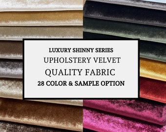 SALE! Luxury Shinny Velvet Fabric | Upholstery Velvet Fabric | Fabric by the yard | Quality Velvet Fabric | Shinny Velvet | 28 Color Option|