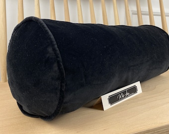 BIG SALE! Luxury Black Velvet Bolster Pillow Cover | Throw Pillow Cover | Bolster Pillow Cover | Velvet Yoga Cushion Cover | Soft Fabric |