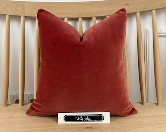 LUXURY Red Orange Velvet Pillow Cover | Throw Pillow Cover | 14X36 | 20x20 | Long Lumbar Pillow Cover | Cushion Cover | Body Pillow Cover |