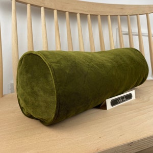 SALE! Luxury Moss Green Velvet Bolster Pillow Cover | Throw Pillow Cover | Bolster Pillow Cover | Velvet Yoga Cushion Cover | Soft Fabric |