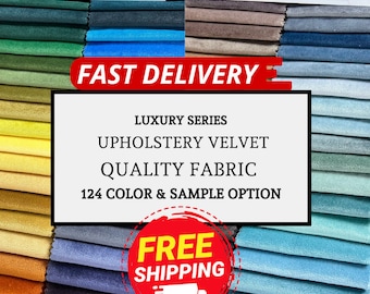 SALE! Luxury Velvet Fabric | Upholstery Velvet Fabric | Fabric by the yard | High Quality Velvet Fabric | Premium Velvet | 124 Color Option|