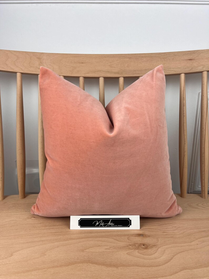 Premium Peach Pink Velvet Pillow Cover | Throw Pillow Cover | 14X36 ...