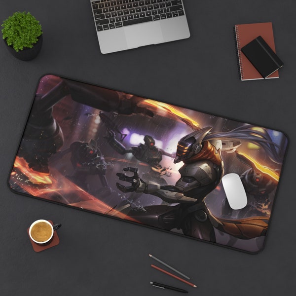 League of Legends Master Yi XXL Mouse Pad Animatic,  Master Yi Gaming Gamer Mouse Pad, Lol Desk Mat, Desk Pad, Mauspad, Desk decor ,All Size