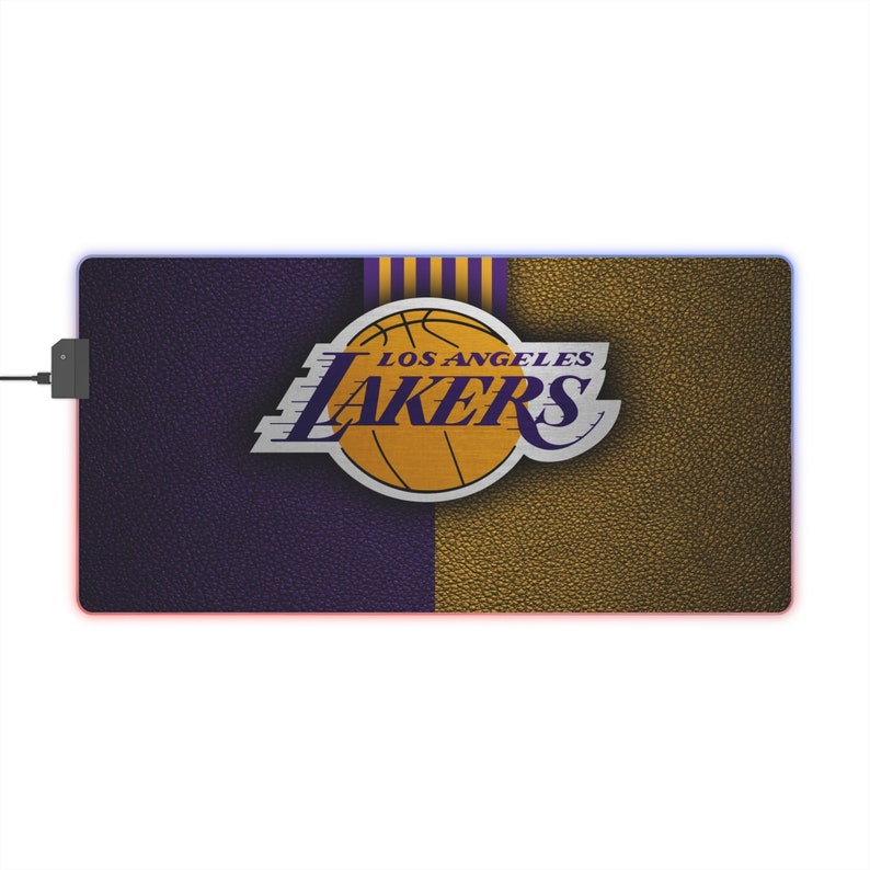NBA Lakers RGB Mouse Pad , Nba Kobe Bryant Lakers LED Desk Mat