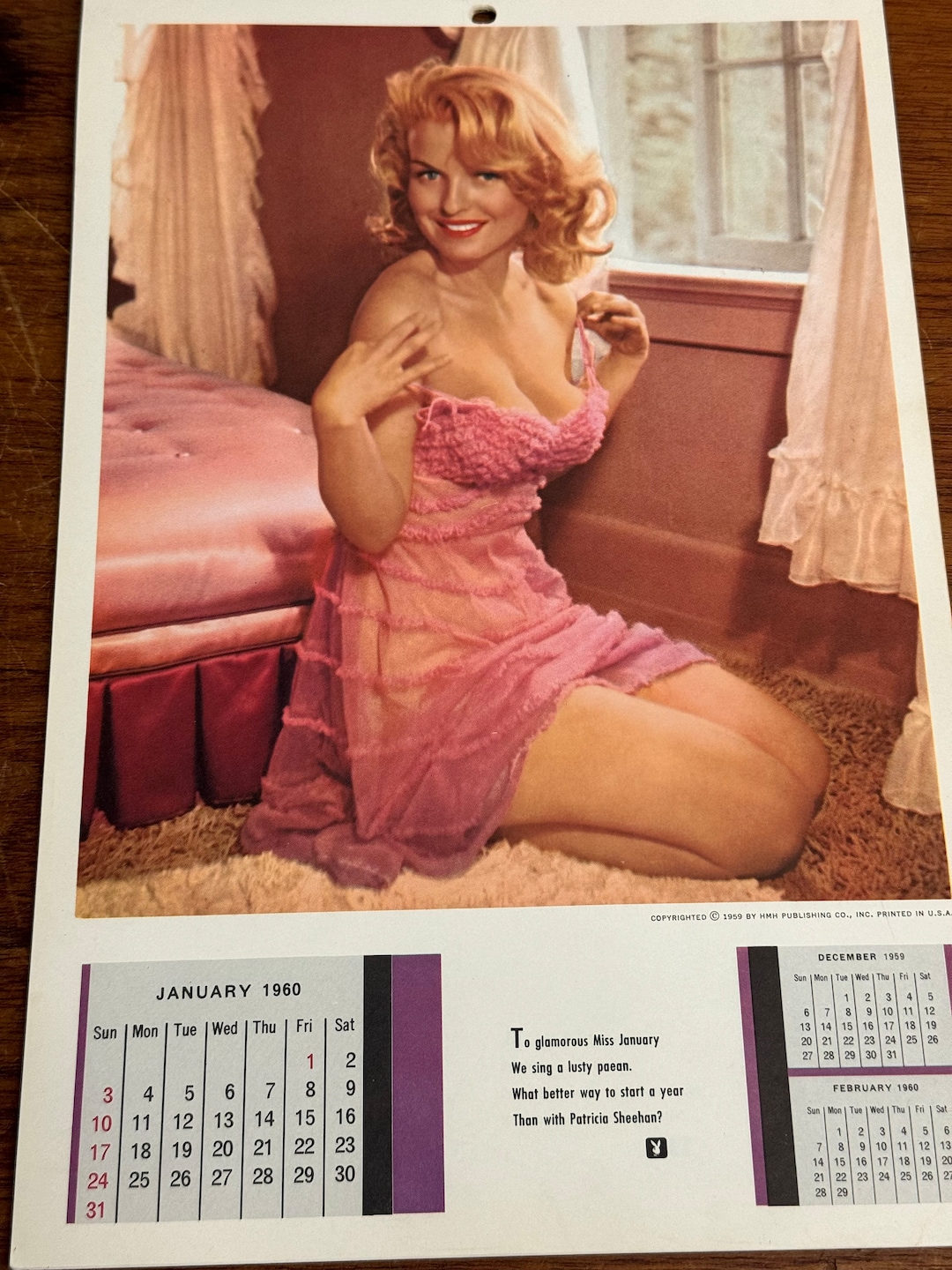 Playboy Playmate Wall Calendar 1960 Etsy