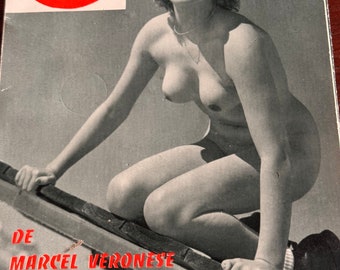 Vintage jaren 1950 klein formaat Nus Magazine Marcel Veronese Serge De Sazo