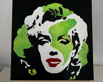 Dipinto a mano Marilyn Monroe pop art acrilico su tela Marilyn Andy Warhol