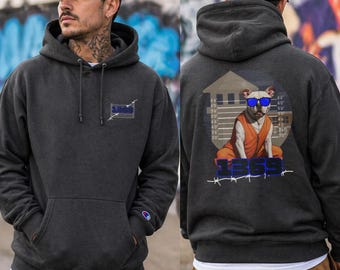 Champion Pit Bull Hoodie: 1369 Pittie Dog Lover Streetwear Sweatshirt