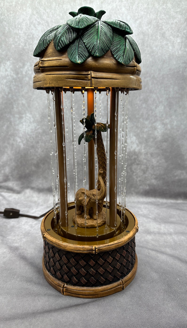 Vintage Cheyenne Tabletop Safari Rain Lamp Etsy