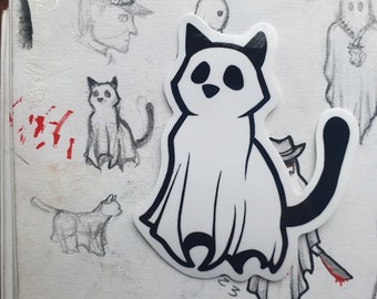 Ghost Cat - Vinyl Sticker