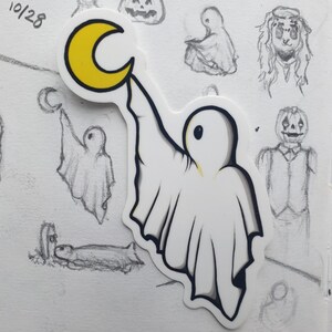 Lunar Sheet Ghost - Vinyl Sticker