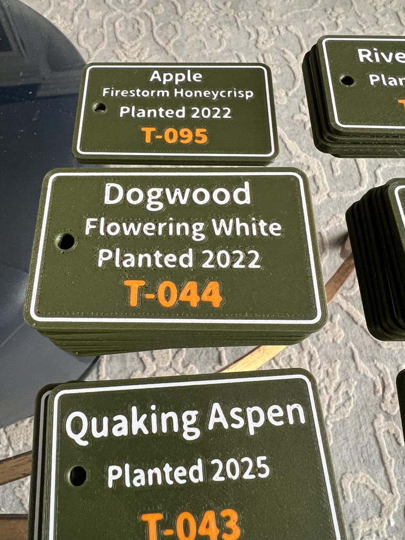 Custom Heavy-duty Outdoor Tree ID Tags • Durable PETG Plant Markers 3D ...