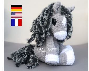 PDF crochet pattern horse Sky by leami (language see picture)