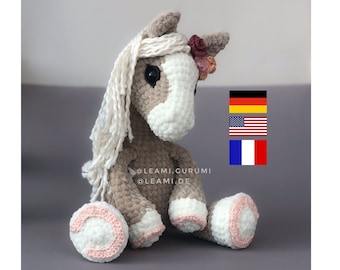 PDF crochet pattern horse Sky by leami (language see picture)