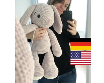 PDF crochet pattern Bunny Lou in large, 50 cm, by leami