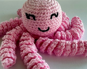 Crochet Octopus/Octobuddy/Baby Shower Gift/Preemie Gift/Crochet Animals/Baby Toy/Ocean Themed Toy/Crochet Baby Gift/Crochet Toy/Lovey
