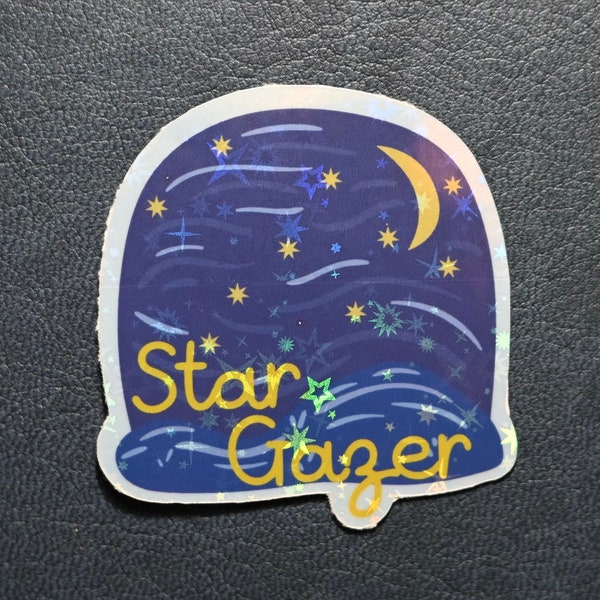 Holographic Night Sky Sticker - Waterproof Vinyl Sticker - Waterproof Water Bottle Sticker - Star Gazer Sticker - Astrology Gift - Sticker