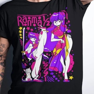 Shampoo Rumiko T-shirt Takahashi Ranma 1/2 Girl Kawaii Funny Anime Tee All Size