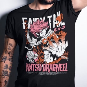 Fairy Tail T-shirt Gray Fullbuster Natsu Dragneel Girl Anime Gift Shirt All Size