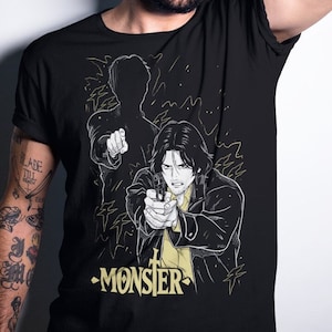 Monster Johan Liebert Kenzo Tenma Unisex Shirt , Monster Anime Shirt Fan Art Mystery Manga, Gift for manga fan,Anime shirt, Gifts shirt