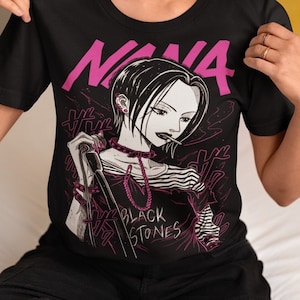Nana Osaki Unisex T-Shirt, Black Stones Manga Anime Grafik T-Shirt Alle Größen