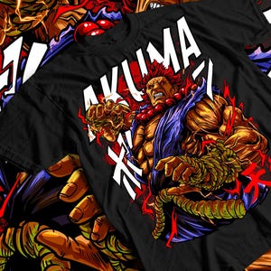 Maglietta unisex in cotone pesante Akuma Raging Demon Maglietta unisex