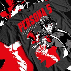 Persona 5, Goro Akechi, Shin Megami Tensei, Spiel Geschenk, Gaming Shirt, Anime T-Shirt, Manga Shirt, Geschenk für Gamer, Online Gamer Geschenk Videospiel
