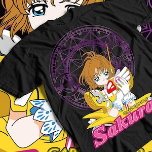 Camiseta Cardcaptor Sakura anime camiseta nova, HOT HOT-unissex,!! novo,!!! new-art.hot