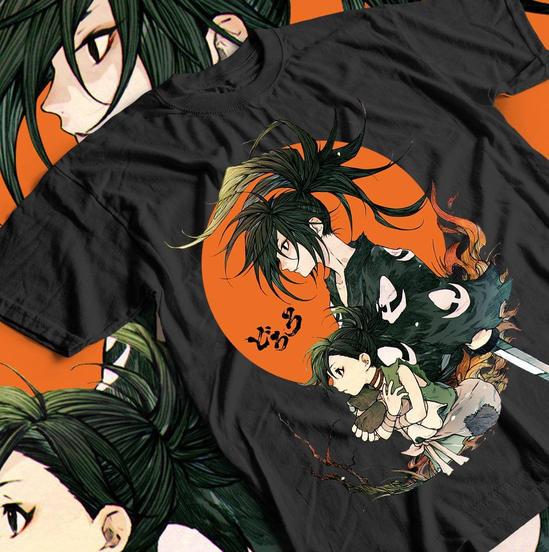 どろろTシャツ 黒 どろろ×LIVERTINEAGEコラボTシャツ