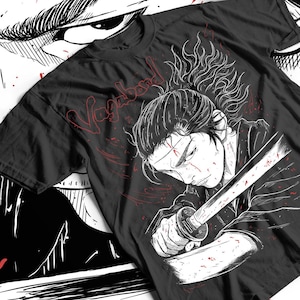 Caamp Vagabond T-shirt Musashi Miyamoto Matahachi Honiden Anime Manga Shirt All Size