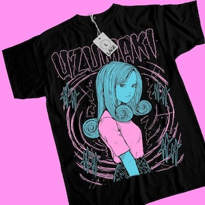 Unisex Horror Manga Creepy Girl T-Shirt,Manga Gothic T-Shirt Inactive, Dark Anime Gothic T-Shirt