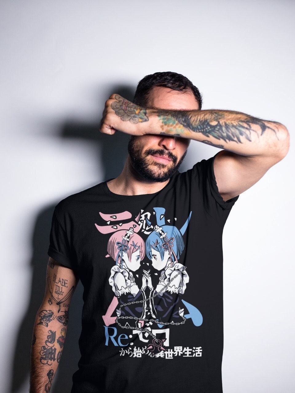 Re:zero Shirt, Re Zero T-shirt, Emilia, Ram, Subaru, Japanese