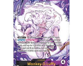 Monkey D. Luffy Op09 – Carta de Líder – Proxy Personalizada de One Piece – Folha de Ouro – Série 2