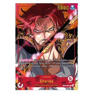 Shanks – Leader Card – Custom One Piece Proxy – Gold Foil – Série 2