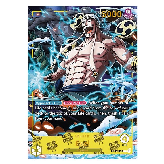 Enel – Leader Card – Custom One Piece Proxy – Gold Foil – Series 2